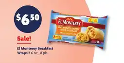 Family Dollar El Monterey Breakfast Wraps offer
