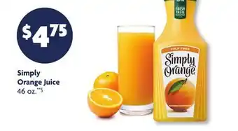 Family Dollar Simply Orange Juice offer