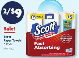 Family Dollar Scott Paper Towels offer