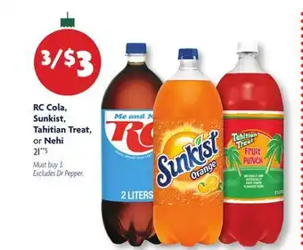 Family Dollar RC Cola, Sunkist, Tahitian Treat, or Nehi offer