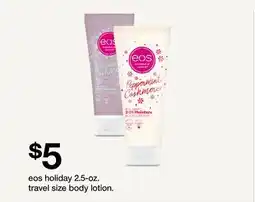 Target eos holiday 2.5-oz travel size body lotion offer