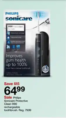 Target Philips Sonicare Protective Clean 5100 rechargeable toothbrush offer