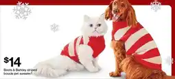 Target Boots & Barkley striped boucle pet sweater† offer
