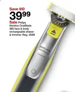 Target Philips Norelco OneBlade 360 face & body rechargeable shaver & trimmer offer