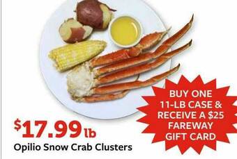 Fareway Opilio Snow Crab Clusters offer