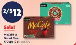 Family Dollar McCafé or Donut Shop K-Cups offer