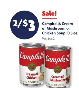 Family Dollar Campbell's Cream of Mushroom or Chicken Soup offer