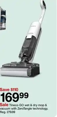 Target Tineco GO wet & dry mop & vacuum with ZeroTangle technology offer