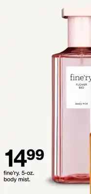Target fine'ry. 5-oz. body mist offer
