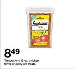 Target Temptations 16-oz. chicken flavor crunchy cat treats offer