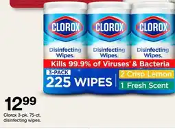 Target Clorox 3-pk. 75-ct. disinfecting wipes offer