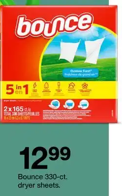 Target Bounce 330 ct dryer sheets offer