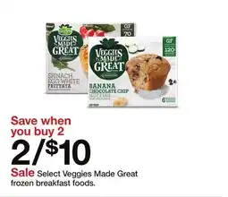 Target Select Veggies Made Great frozen breakfast foods offer