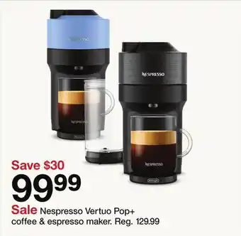 Target Nespresso Vertuo Pop + coffee & espresso maker offer