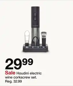 Target Houdini electric wine corkscrew set offer