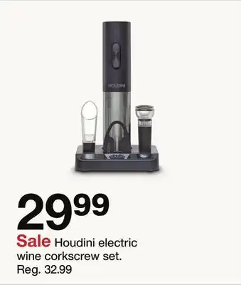 Target Houdini electric wine corkscrew set offer