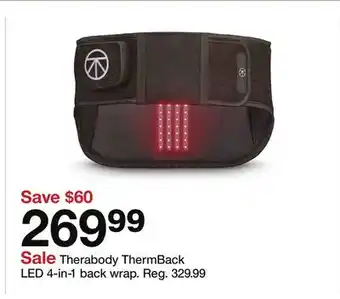 Target Therabody ThemBack LED 4-in-1 back wrap offer