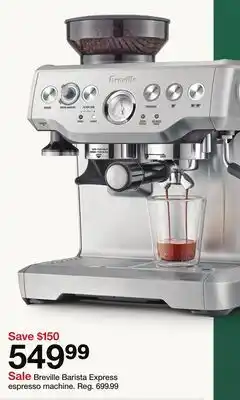 Target Breville Barista Express espresso machine offer