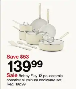 Target Bobby Flay 12-pc. ceramic nonstick aluminum cookware set offer
