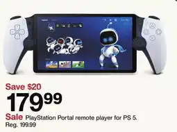 Target PlayStation Portal remote player for PS5 offer