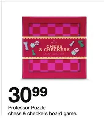 Target Professor Puzzle cess & checkers board game offer