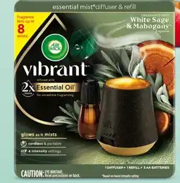 Target Air Wick Vibrant essential mist diffuser starter kit offer