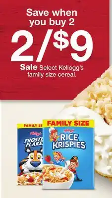 Target Select Kellogg's family size cereal offer