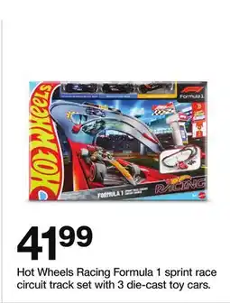 Target Hot Wheels Racing Formula 1 sprint race circuit track set with 3 die-cast toy cars offer