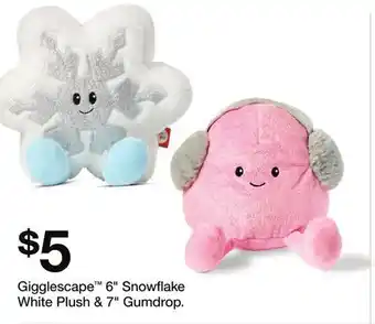 Target Gigglescape 6 Snowflake White Plush & 7 Gumdrop offer