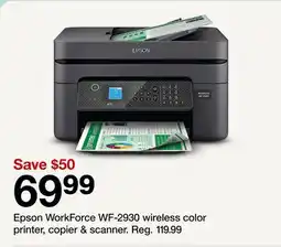 Target Epson WorkForce WF-2930 wireless color printer, copier & scanner offer