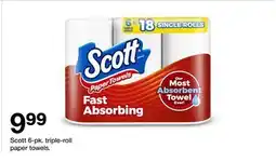 Target Scott 6-pk. triple-roll paper towels offer