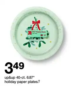 Target up&up 40-ct. 6.87 holiday paper plates.† offer