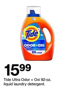Target Tide Ultra Odor + Oxi 92-oz. liquid laundry detergent offer