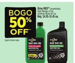 Dollar General Drive MXD Conventional, High Mileage or Full Synthetic Motor Oil offer