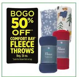 Dollar General COMFORT BAY FLEECE THROWS offer