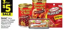 Dollar General Hormel Chili or Tamales offer