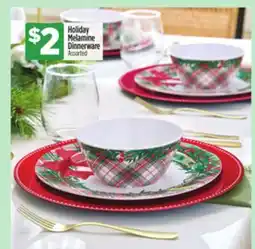 Dollar General Holiday Melamine Dinnerware offer