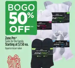 Dollar General Zone Pro Socks for the Family offer