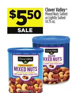 Dollar General Clover Valley Mixed Nuts Salted or Lightly Salted offer