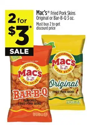 Dollar General Mac's Fried Pork Skins for Original or Bar-B-Q offer