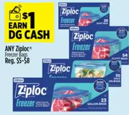 Dollar General Ziploc Freezer Bags offer