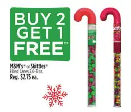Dollar General M & M' s or Skittles Filled Canes offer