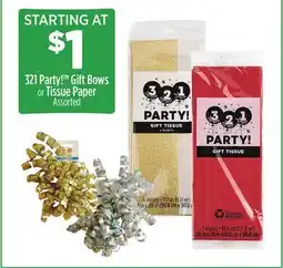Dollar General 1321 Party!TM Gift Bows or Tissue Paper offer