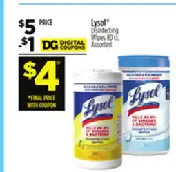 Dollar General Lysol Disinfecting Wipes offer