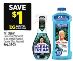 Dollar General Mr. Clean Freak Starter Kit or Multi-Surface Cleaner offer