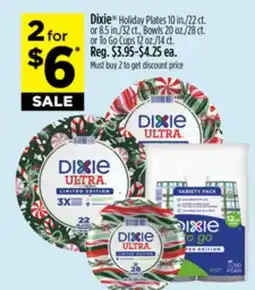 Dollar General Dixie Holiday Plates offer