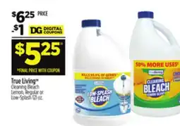 Dollar General True Living Cleaning Bleach Lemon, Regular or Low-Splash offer