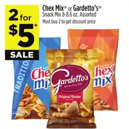 Dollar General Chex Mix or Gardetto's Snack Mix offer