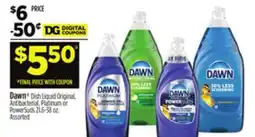 Dollar General Dawn Dish Liquid Original, Antibacterial, Platinum or PowerSuds offer