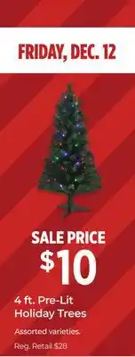 Dollar General 4 ft. Pre-Lit Holiday Trees offer